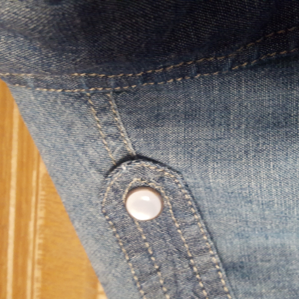 Cruel Girl denim pearl snap dress medium - Picture 5 of 10